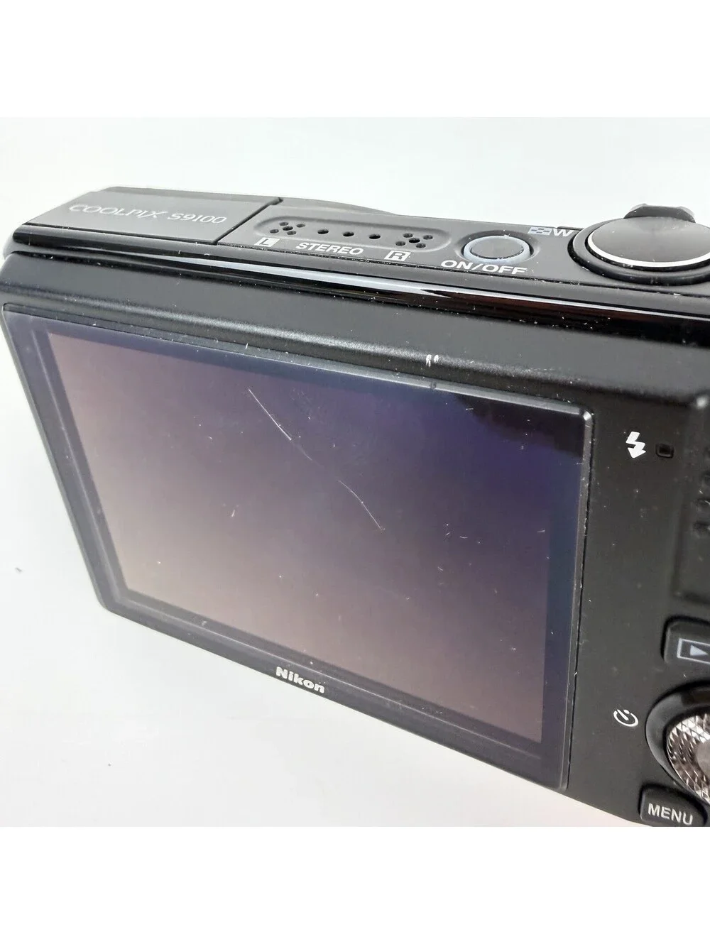 Nikon COOLPIX S9100 12.1MP 18x Optical Zoom Black Digital Camera + Battery + Bag